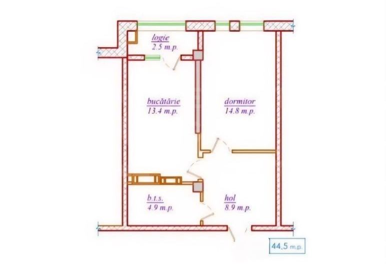 Vânzare, apartament, 1 cameră, str. Nicolae Dimo, Durlești - Poză 1