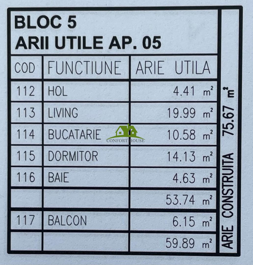 Apartament 2 camere, bloc nou, P+3, Ap.05, Et.1, Bl.4 - CP2458852 - Poză 7