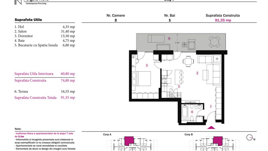 Apartament Tip L, etaj 1 - 6 - Poză 2