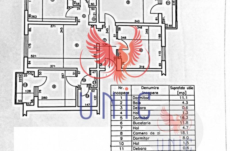 4 camere,  87 mp, 2 bai, centrala termica - 1 Mai Sara - Schiță 17