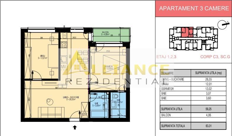 Leordeni Primarie 3 camere Bloc Boutique cu lift - Poză 4