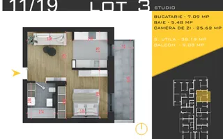 2 camere  Titan Pallady  Metrou Nicolae Teclu - Schiță 11