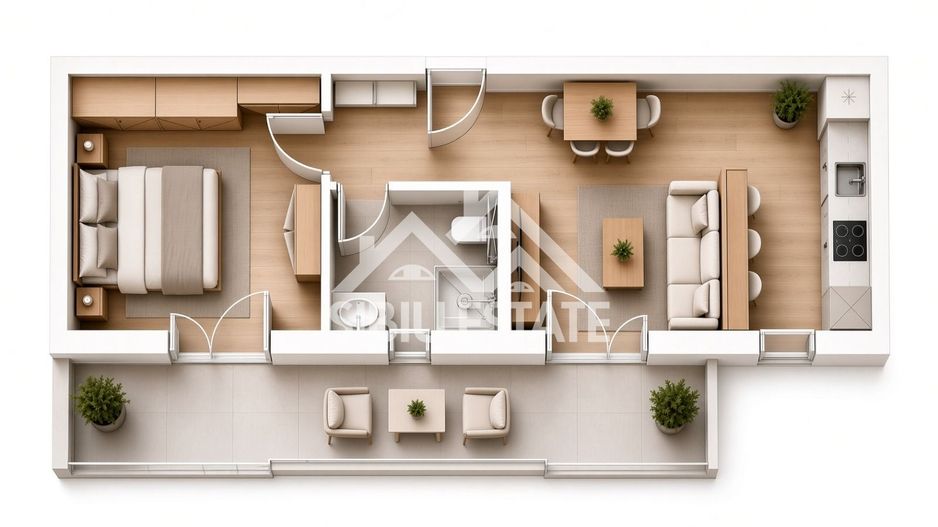 🏡 Apartament 2 camere, balcon 12mp si parcare, NOU - Ciresica - Poză 2