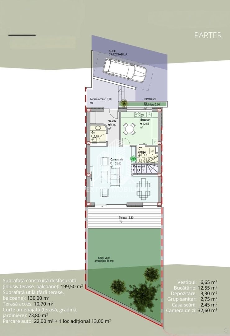 Casa 4 camere complex rezidential, 2 locuri de parcare , Palazu Mare - Poză 14