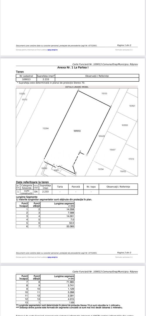 Teren 2233 mp  intravilan  Rasnov  Brasov - Poză 2