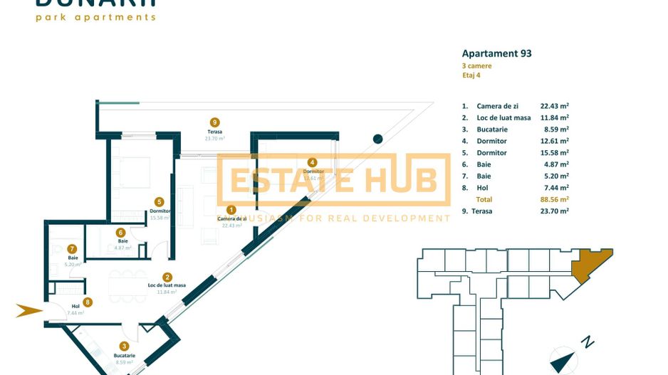 Apartament 4 camere proiect nou finalizat aproape de Iulius Mall - Poză 3