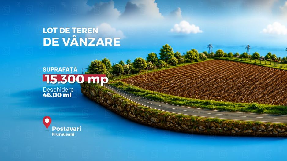 Teren intravilan de vânzare – 15.300 mp, deschidere la DN4, Frumusani - Poză 1