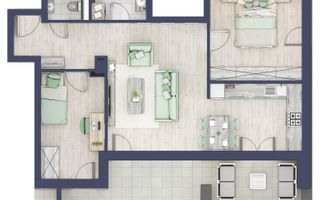 Apartament 3 camere si terasa  - Turnisor, Sibiu - Schiță 15