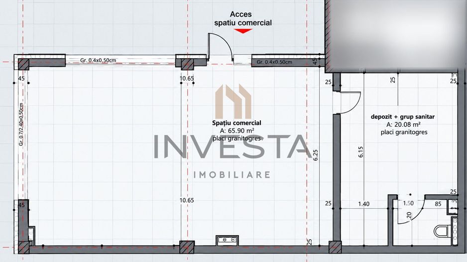 Spatiu comercial de 86 mp utili, zona Borhanci, Gardenia Residence! - Schiță 4