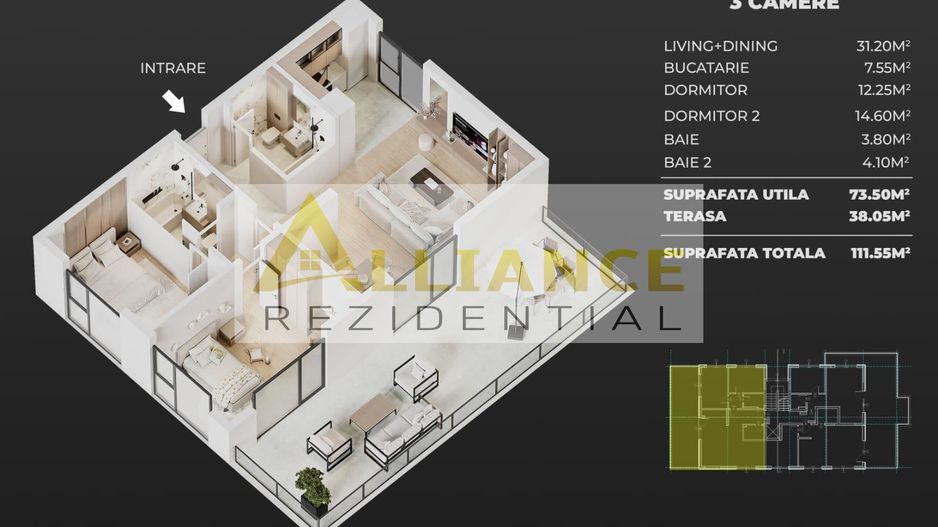 Ame Residence Exclusivitate  Proiect nou ap 2 si 3 camere - Poză 11