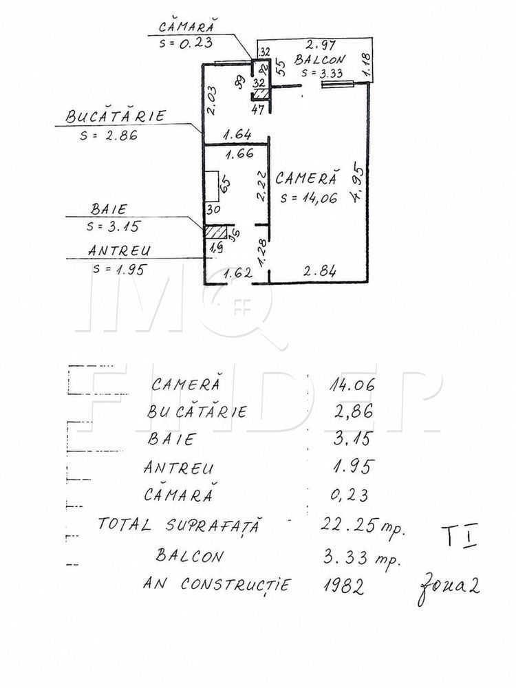 Garsoniera confort 1, etaj 1 , str Louis Pasteur, cartier Zorilor. - Poză 7