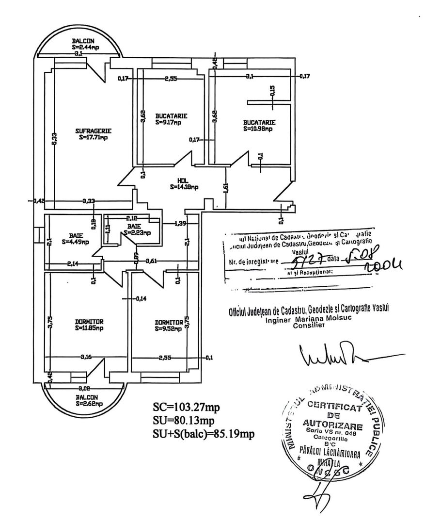 Apartament cu 4 camere, etaj 3, nemobilat, zona TRAIAN; - Poză 12