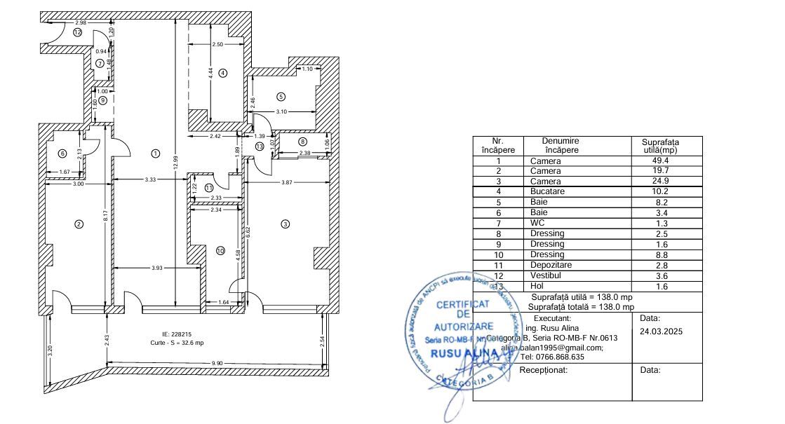 3 CAMERE| CURTE PROPRIE | ARON COTRUS- HERASTRAU - Schiță 26