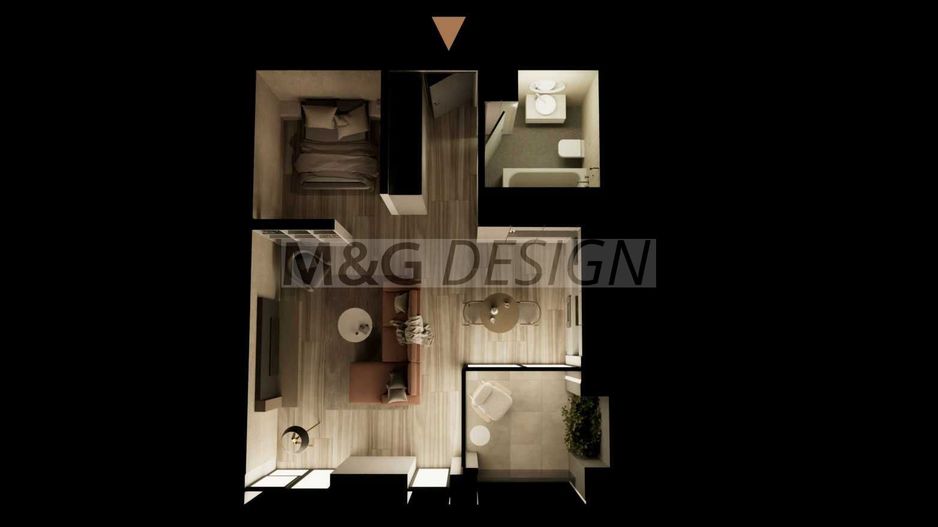 Apartament 1 camera bloc nou zona centrala - Poză 2
