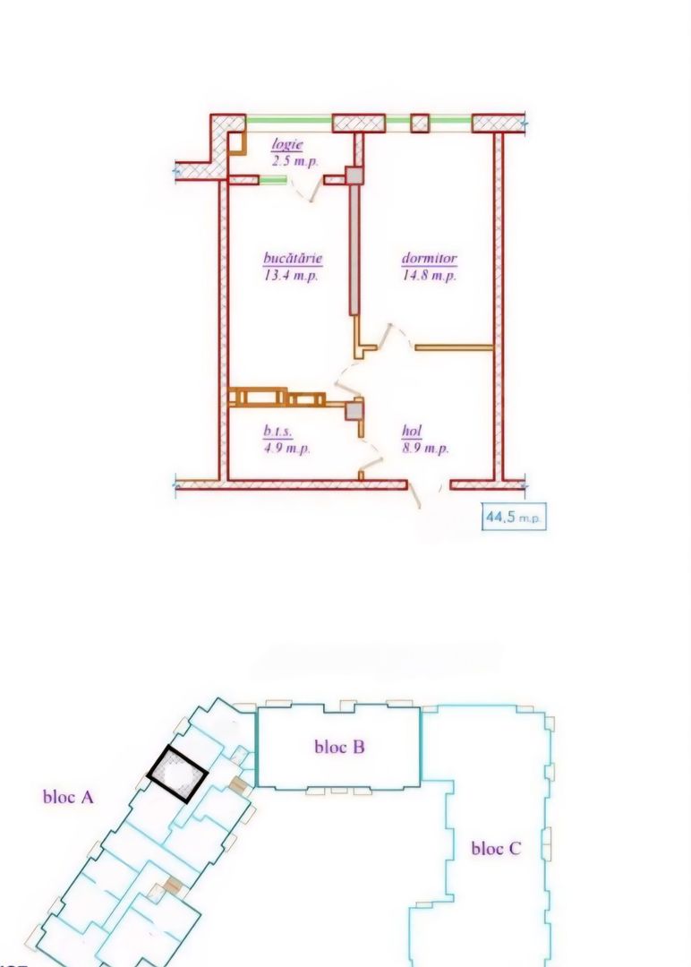 Vânzare, apartament, 1 cameră, str. Nicolae Dimo, Durlești - Poză 2