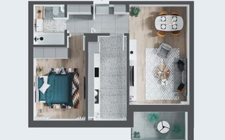 Apartament 2 camere,Prima Nufarul - Poză 3