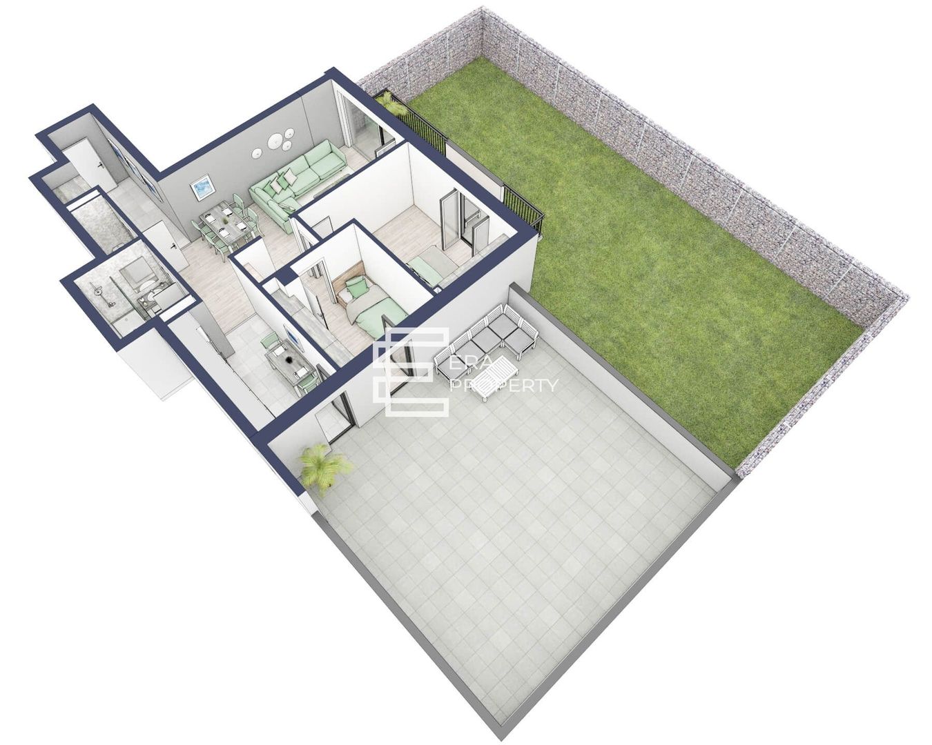 Apartament 3 camere la parter cu grădină și terasă generoasă, Sibiu - Schiță 13