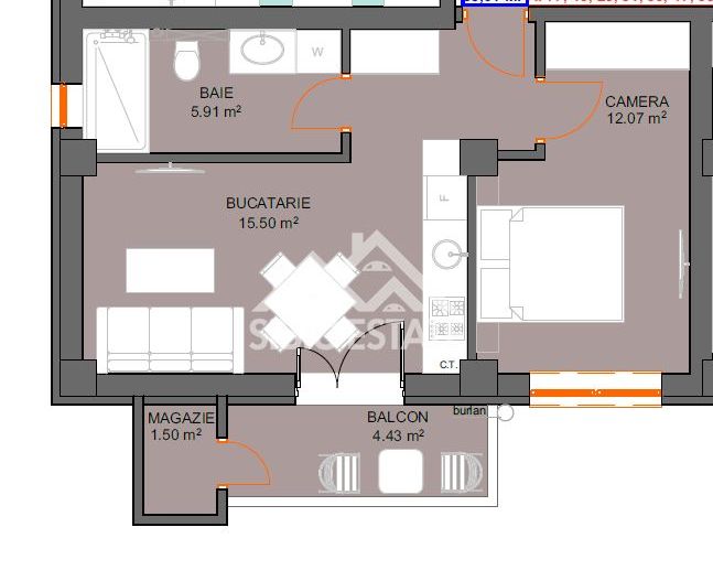 Apartament modern 2 camere ,parcare acoperita Șelimbăr  Doamna Stanca - Poză 10