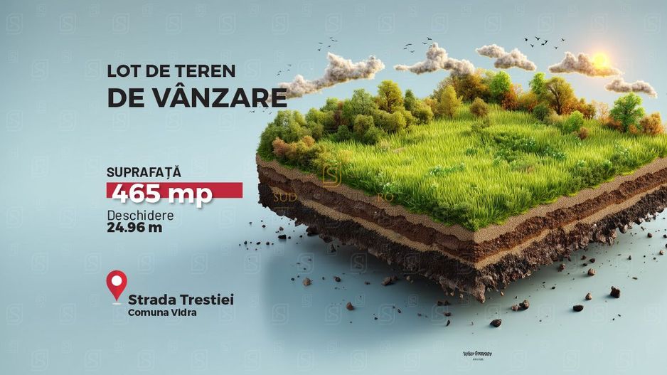 Lot de teren intravilan, 465mp, Str.Trestiei, Mamina, Comuna Vidra, IF - Poză 1