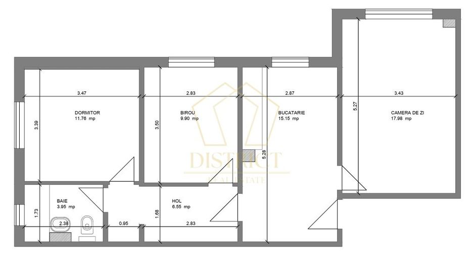 COM 0% Apartament modern cu 3 camere | Lunei - Schiță 13