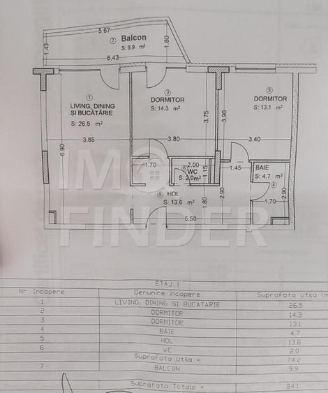 Apartament 3 camere, 74 mp, 2 bai, mobilat premium, Sopor - Baza Sportiva - Poză 16