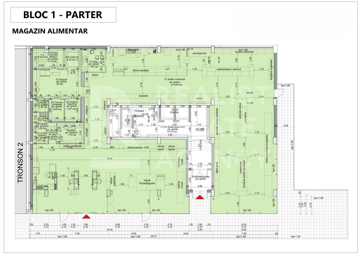 Spațiu comercial cu destinație de Magazin Alimentar, trafic intens - Schiță 7