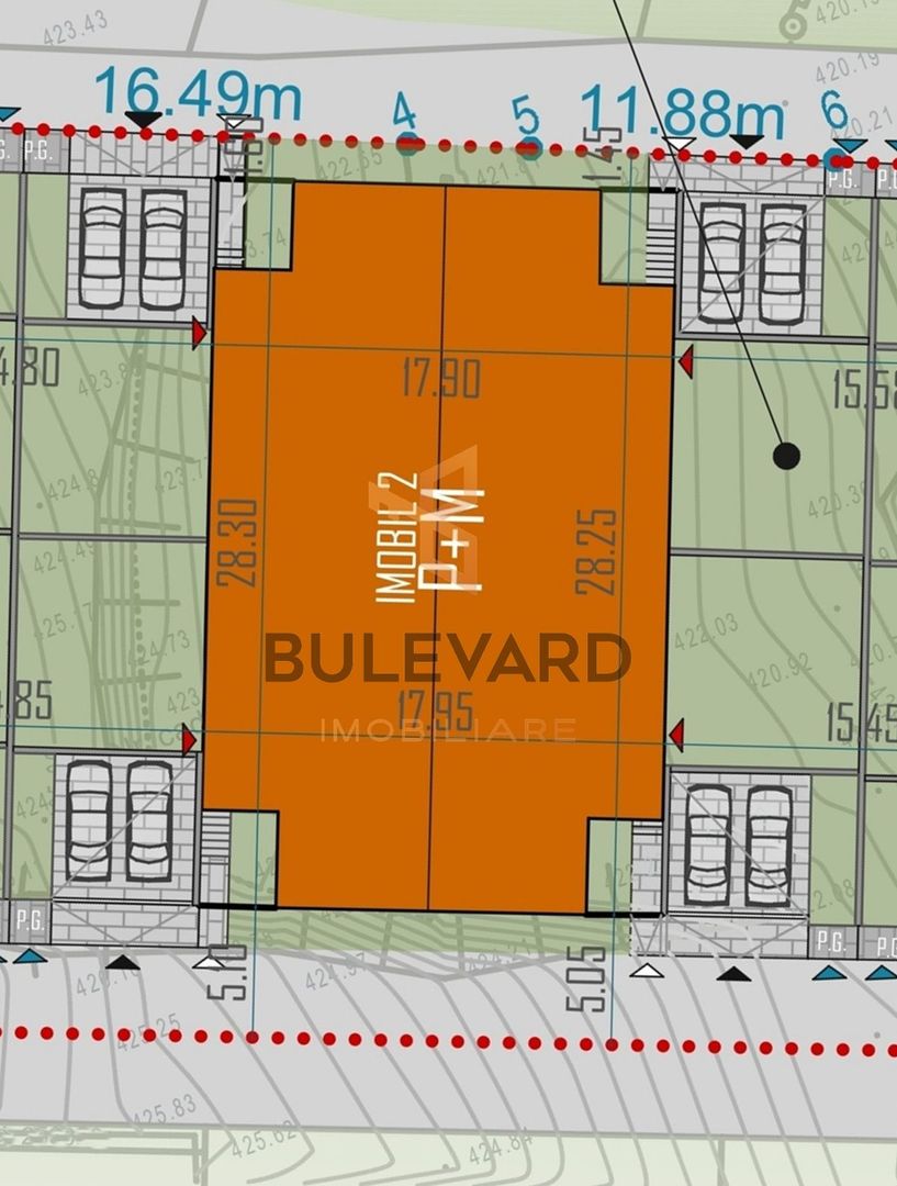 Comision 0! Teren autorizat pentru imobil cu 4 unitati, quadruplex! - Poză 3