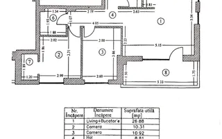 Apartament 3 camere, 2 băi, 2 locuri de parcare | Evocasa Orizont–Nord - Schiță 27