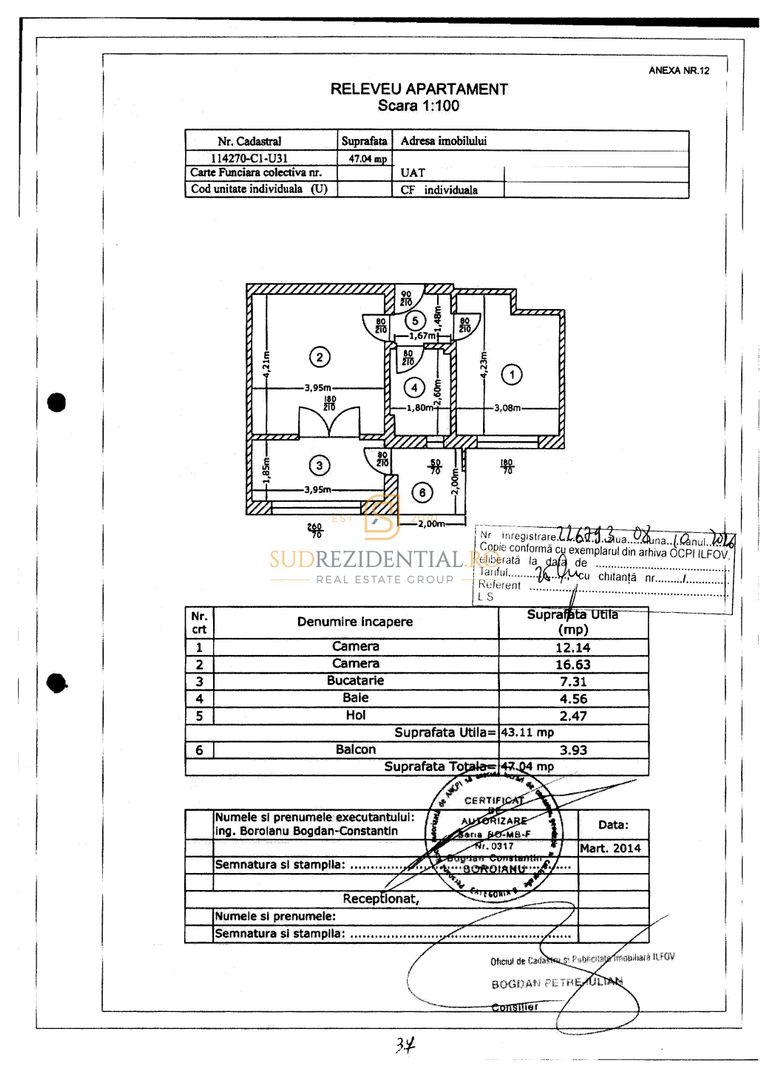 2 camere mobilat si utilat, cu balcon | Amurgului, acces metrou - Schiță 8