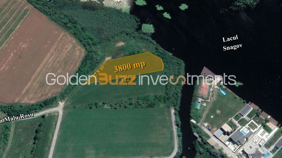 Teren exclusiv 3.800 mp pe malul Lacului Snagov | 38 m deschidere LAC - Poză 2