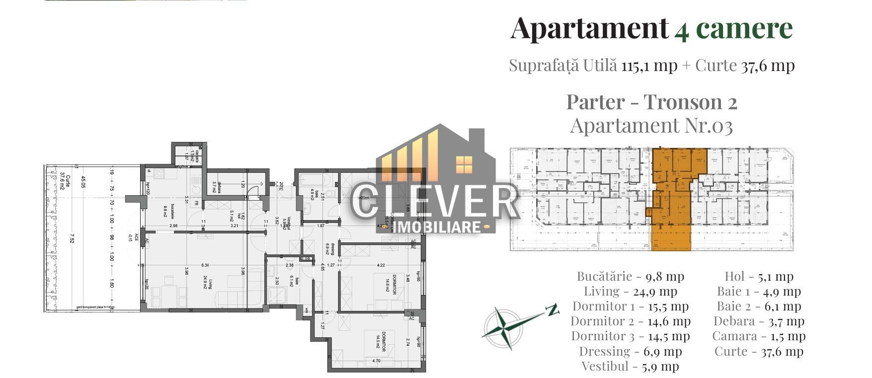 Spațiu și Confort: Apartament 4 Camere cu Dressing și Curte lângă IKEA Pallady - Poză 7