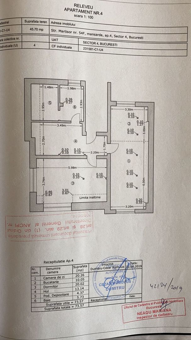 Ap2cam,75mp Etaj2 Mansardat,Bloc tip Vila P+2,str Martisor,Brancoveanu S195 - Poză 10