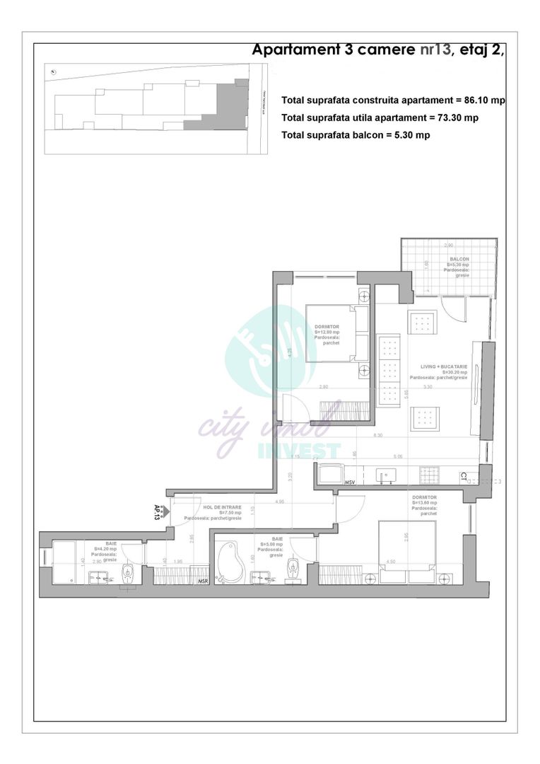 3 camere luminoase BLOC BOUTIQUE - EMINESCU - Poză 13