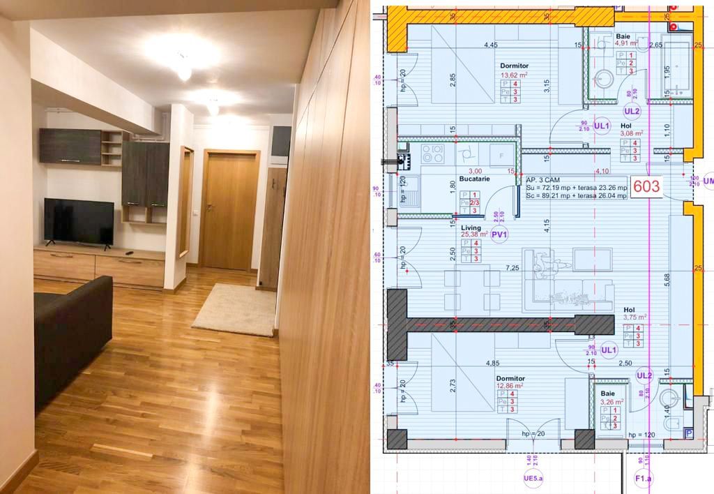 Închiriere apartament 3 camere, 90mp | Loc de parcare inclus - Poză 9