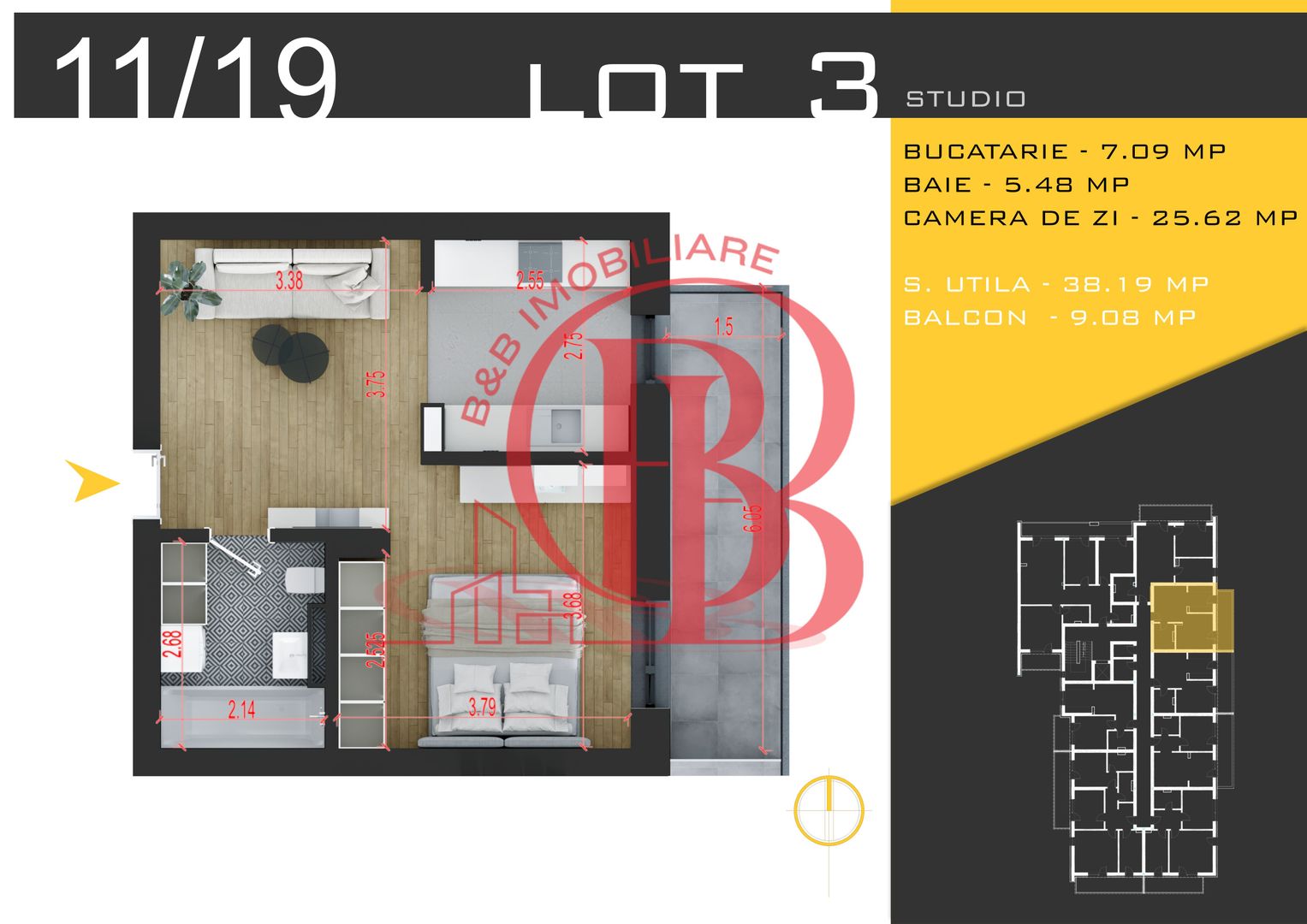 2 camere  Titan Pallady  Metrou Nicolae Teclu - Schiță 11