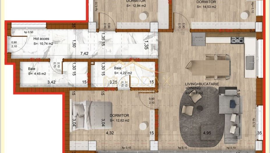 Apartament 4 Camere**TERASA**Bloc boutique***NOU// DOMENII - Poză 37
