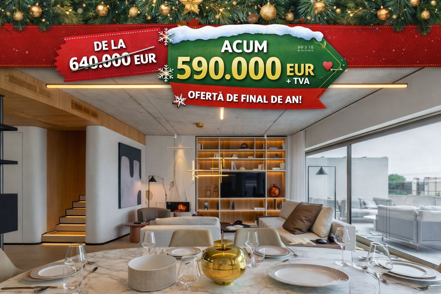 OFERTĂ SPECIALĂ DE FINAL DE AN | VILĂ PREMIUM BĂNEASA | PREȚ REDUS - Poză 1