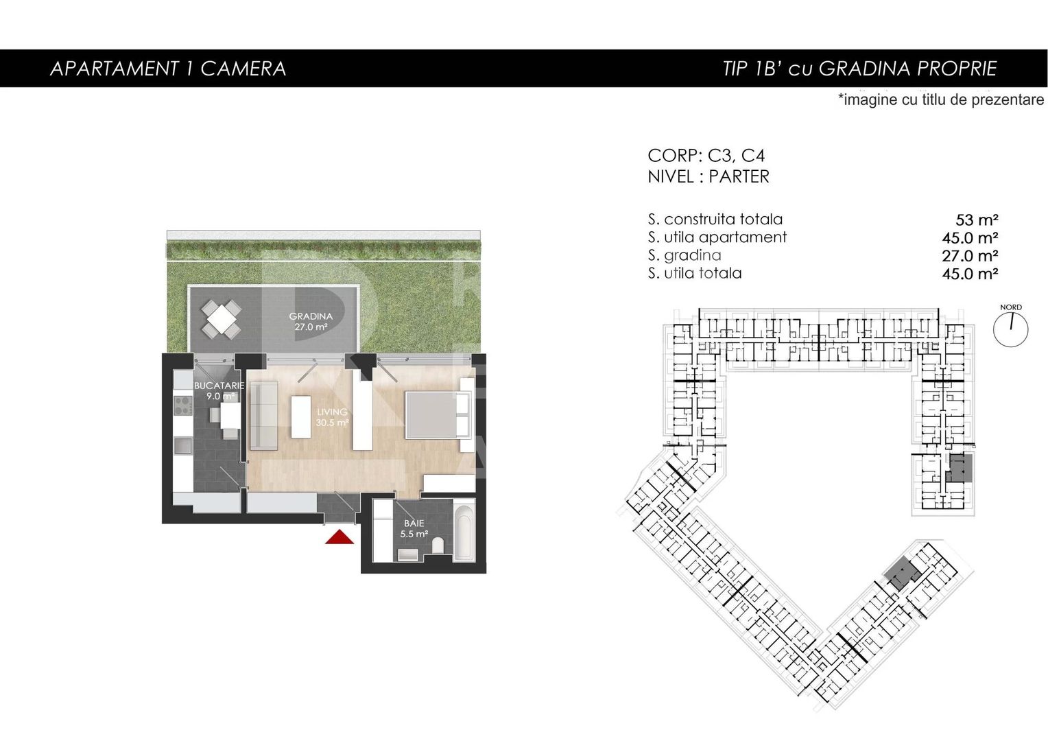 Vânzare, apartament cu 1 cameră în zona Bucureștii Noi - Poză 3