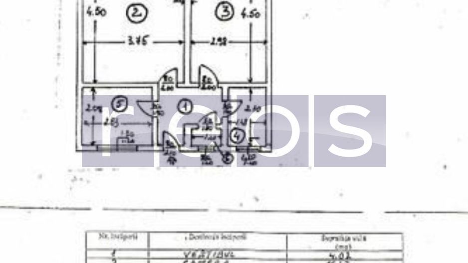 VANZARE 2 CAMERE 45MP | PRIMAVERII-DOROBANTI | TERASA 6MP | NERENOVAT - Schiță 8