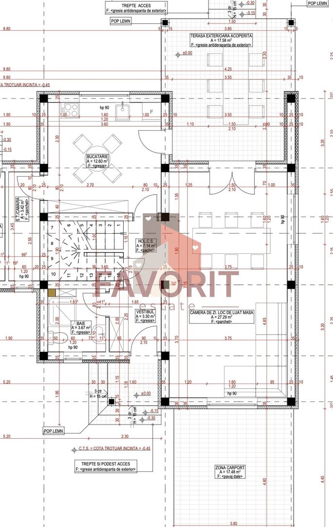 Duplex despartit prin camera tehnica. Carport. Finisaje la alegere - Poză 16