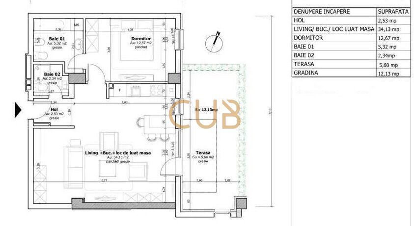 VIVALIA COMPLEX - 2cam complet mobilat+utilat|  parcare,curte,balcon - Poză 15
