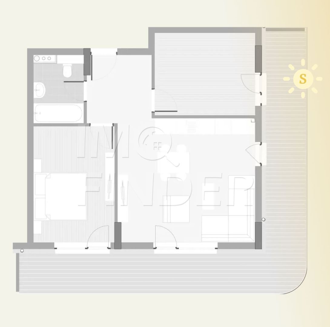 FĂRĂ COMISION- 3 camere, imobil PREMIUM, bucatarie mobilata si utilata - Poză 5