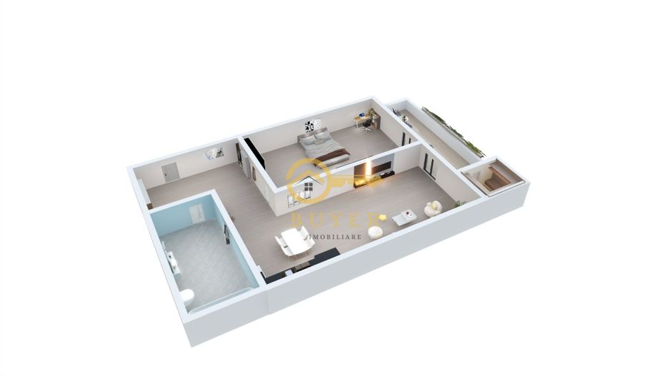 Apartament cu 2 camere si curte proprie in Sibiu - bloc nou, cu lift - Poză 4