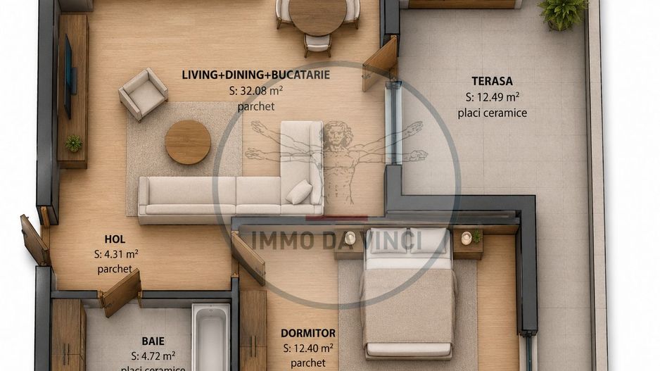 Apartamente cu 1-2-3-4 camere, parcare | Bloc Nou Traian Vuia Pod IRA - Poză 4