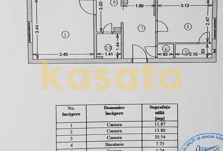 3 camere I Sebastian I hol H I decomandat I 76 mp - Poză 8