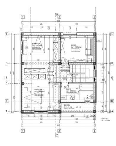 CASA INDIVIDUALA DOMNESTI, TOATE UTILITATILE, TEREN 400 MP, COMIS 0% - Schiță 15