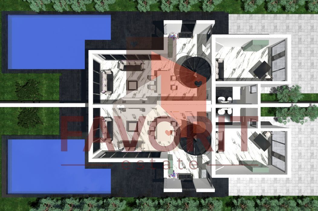 Duplex la rosu in Dumbravita langa lac - Schiță 12