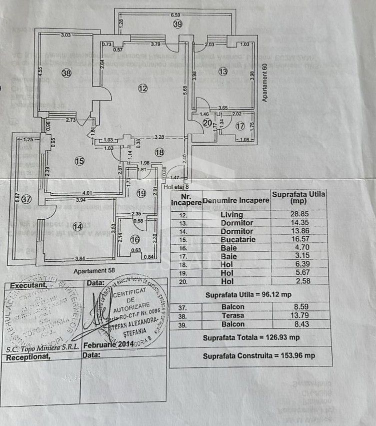 Penthouse 3 Camere Summerland | Vedere Mare și Lac | Dotări Premium - Schiță 23