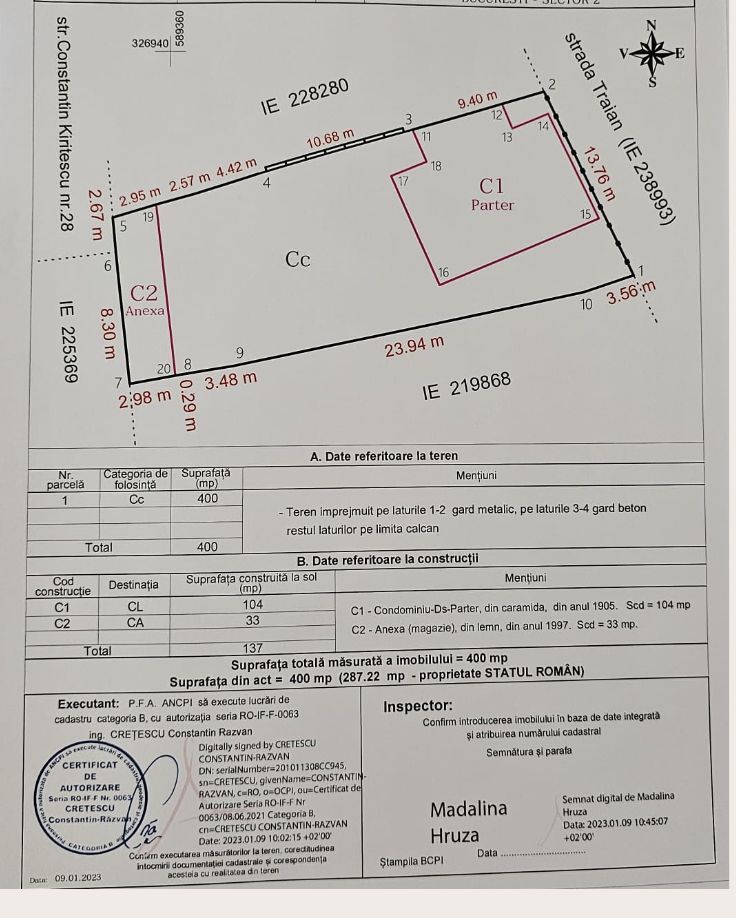 Apartament Casa + Anexa | Traian | Pache | Popa Nan | curte - Schiță 11