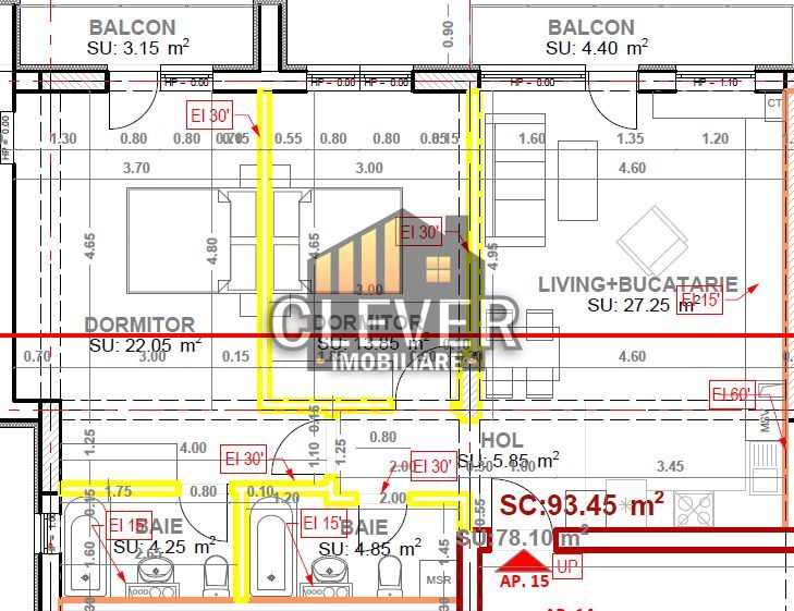 Bloc Premium Finalizat 3 Camere Incalzire in Pardoseala - Poză 3